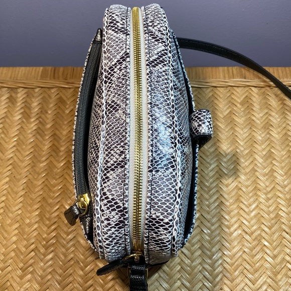 G.I.L.I. Python Print Leather Crossbody - Picture 6 of 12